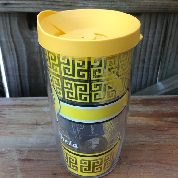New Kappa Alpha Theta Sorority Black & Gold Acrylic Tervis Tumbler Size 16oz - Picture 3 of 9